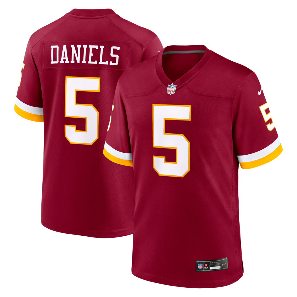 Men's Washington Commanders Jayden Daniels Nike Burgundy Game Jersey