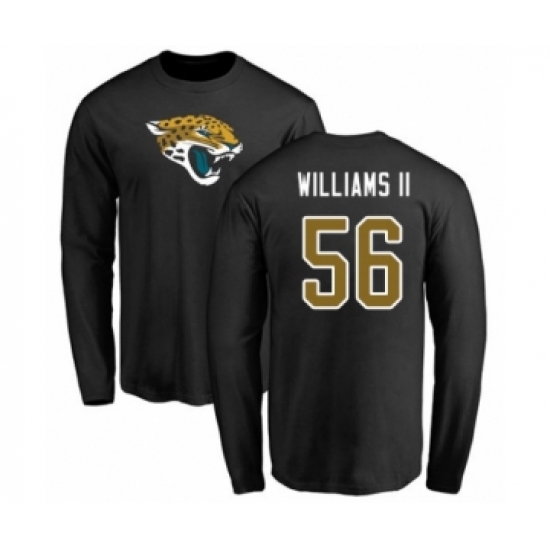 Football Jacksonville Jaguars #56 Quincy Williams II Black Name & Number Logo Long Sleeve T-Shirt