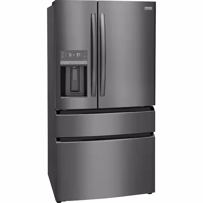 Gallery 21.5 cu. ft. 4-Door French Door Refrigerator in Black Stainless Steel, Counter-Depth