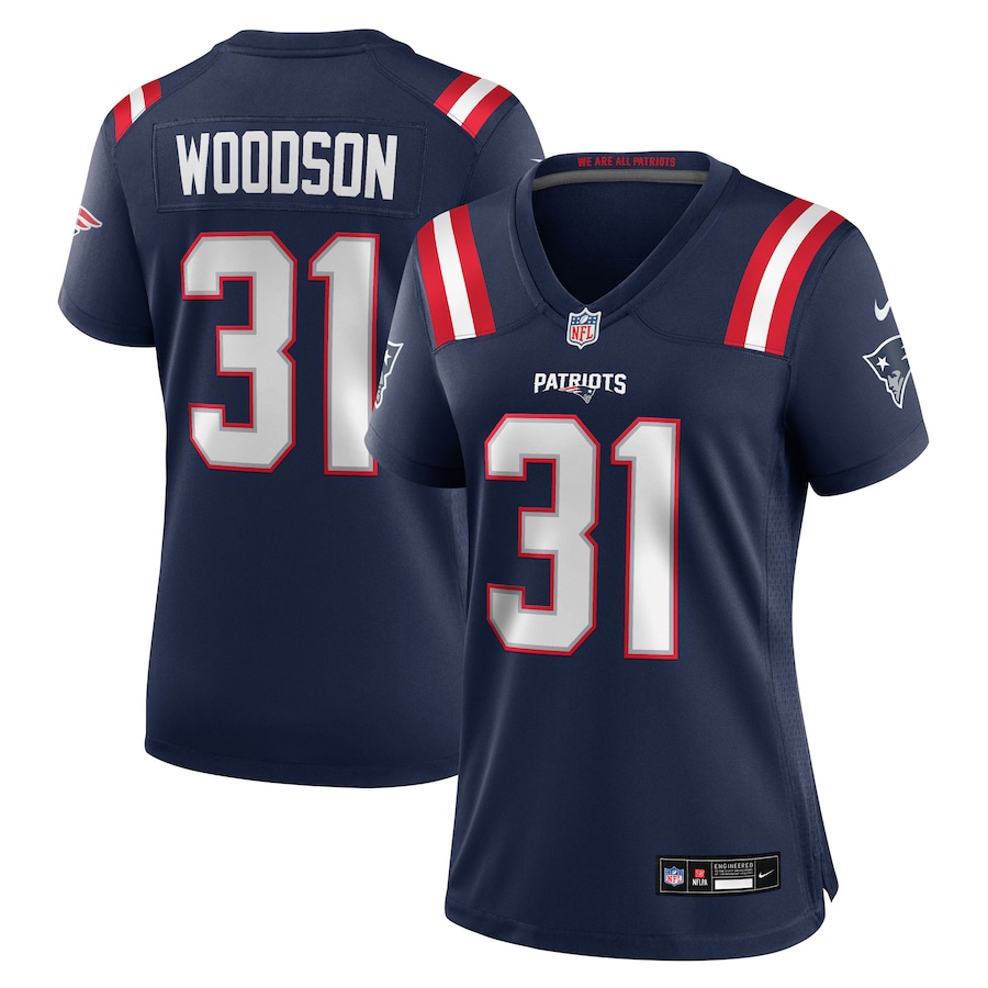 Women's New England Patriots Craig Woodson Nike Navy Team Game Jersey
