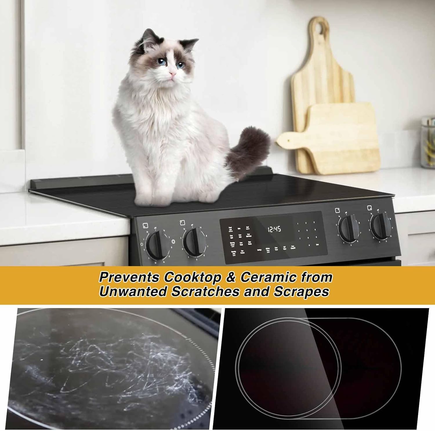 Hob Cover 78x52cm, Electric Hob Covers, Ceramic Hob Covers, Induction Hob Covers, Glass Hob Covers, Hob Covers for Electric Cookers to Protect from Scratches
