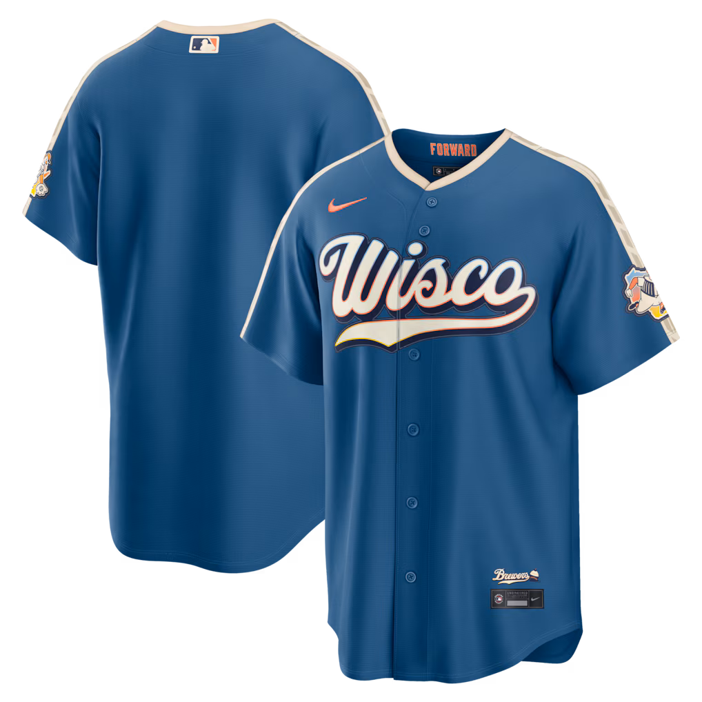 Men's Milwaukee Brewers Nike Mineral Blue 2026 City Connect Stadium Jersey