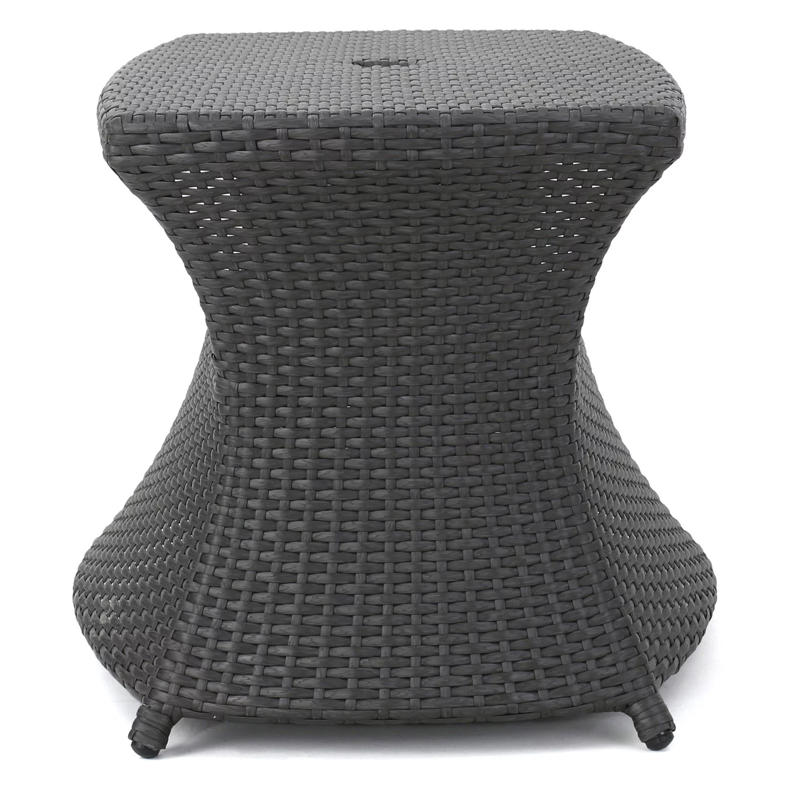 Christopher Knight Home Berkeley Outdoor Wicker Side Table with Umbrella Hole by  - 19.5