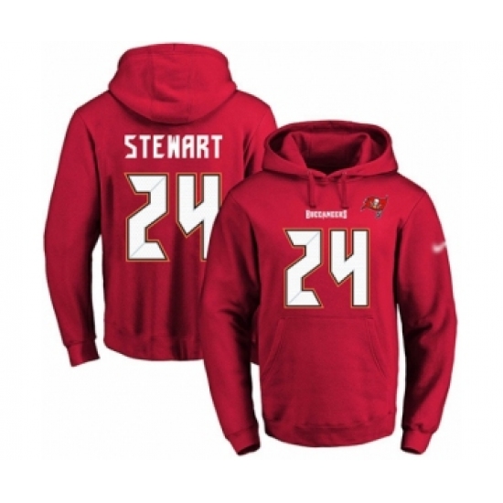 Football Men's Tampa Bay Buccaneers #24 Darian Stewart Red Name & Number Pullover Hoodie