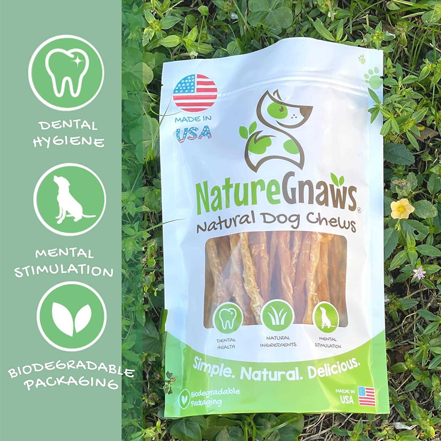 Nature Gnaws Turkey Tendons for Dogs Premium Natural Chew Treats