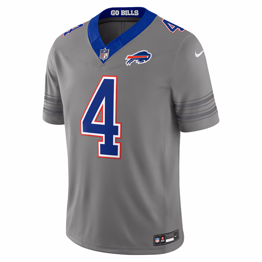 Men's Buffalo Bills James Cook III Nike Gray Nickel City Vapor F.U.S.E. Stitched Limited Jersey