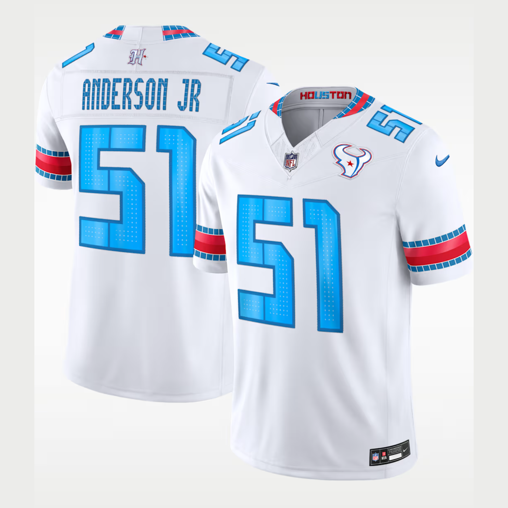 Men's Will Anderson Jr.  Houston Texans Rivalries Collection Vapor F.U.S.E. Stitched Limited Jersey