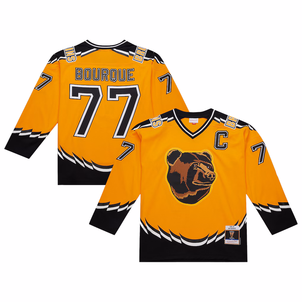 Men's Boston Bruins Ray Bourque Mitchell & Ness Gold 1996-97 Power Play Jersey