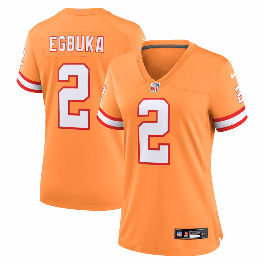 Women's Tampa Bay Buccaneers Emeka Egbuka Nike Creamsicle Alternate 2 Game Jersey