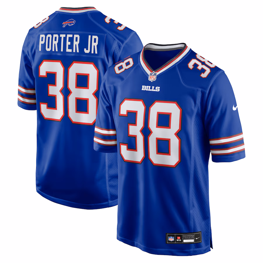 Men's Buffalo Bills Daryl Porter Jr Nike Royal Team Game Jersey