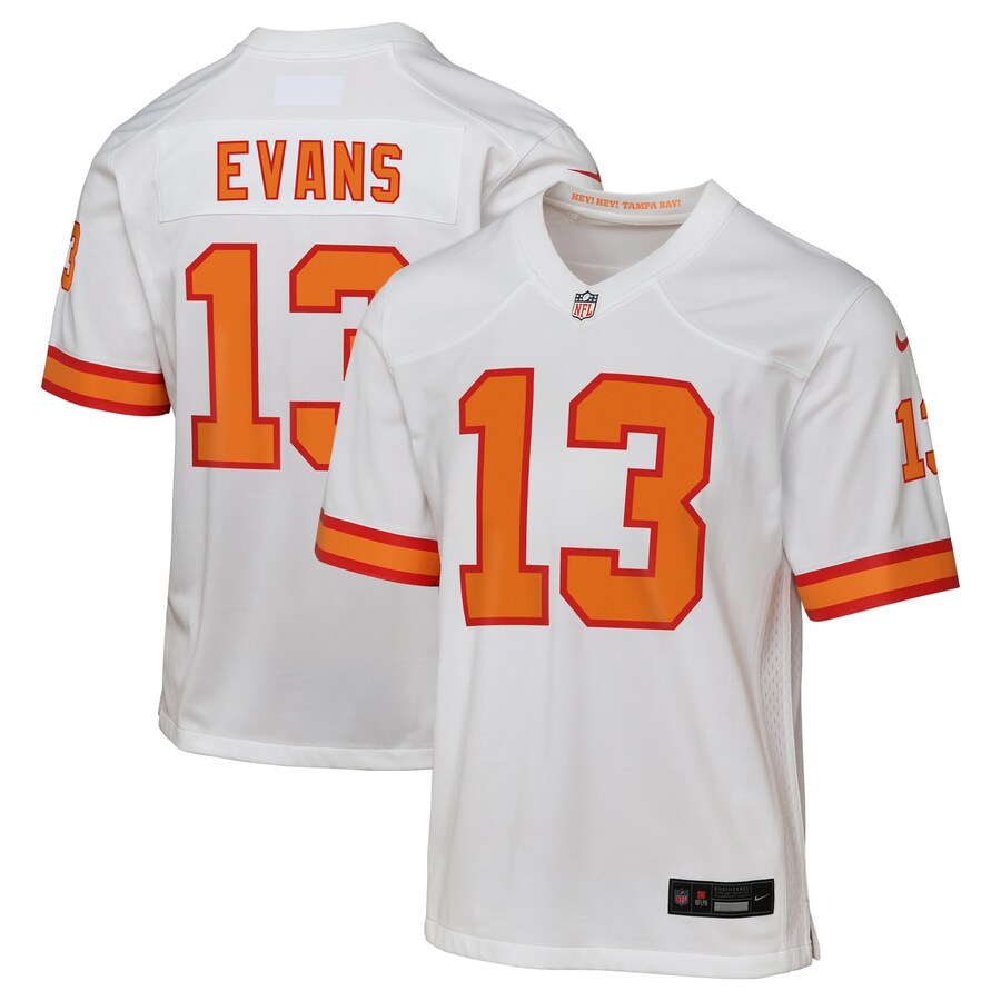 Youth '76 Tampa Bay Buccaneers Mike Evans White Game Jersey
