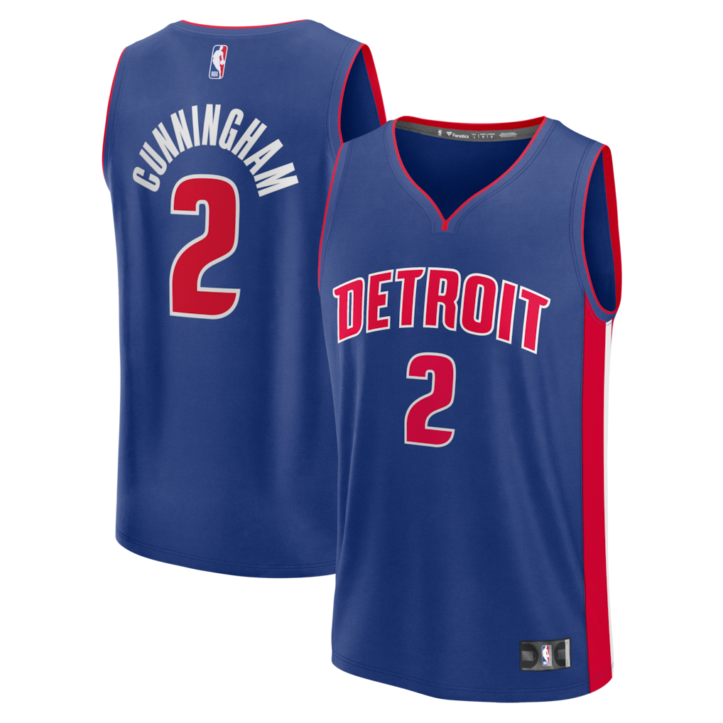 Youth Detroit Pistons Cade Cunningham Fanatics Blue Fast Break Jersey - Icon Edition