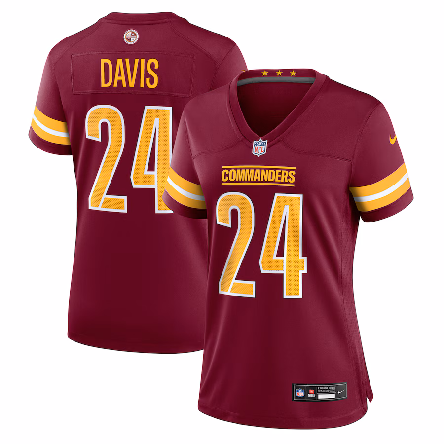 Women's Washington Commanders Michael Davis Nike Burgundy Team Game Jersey