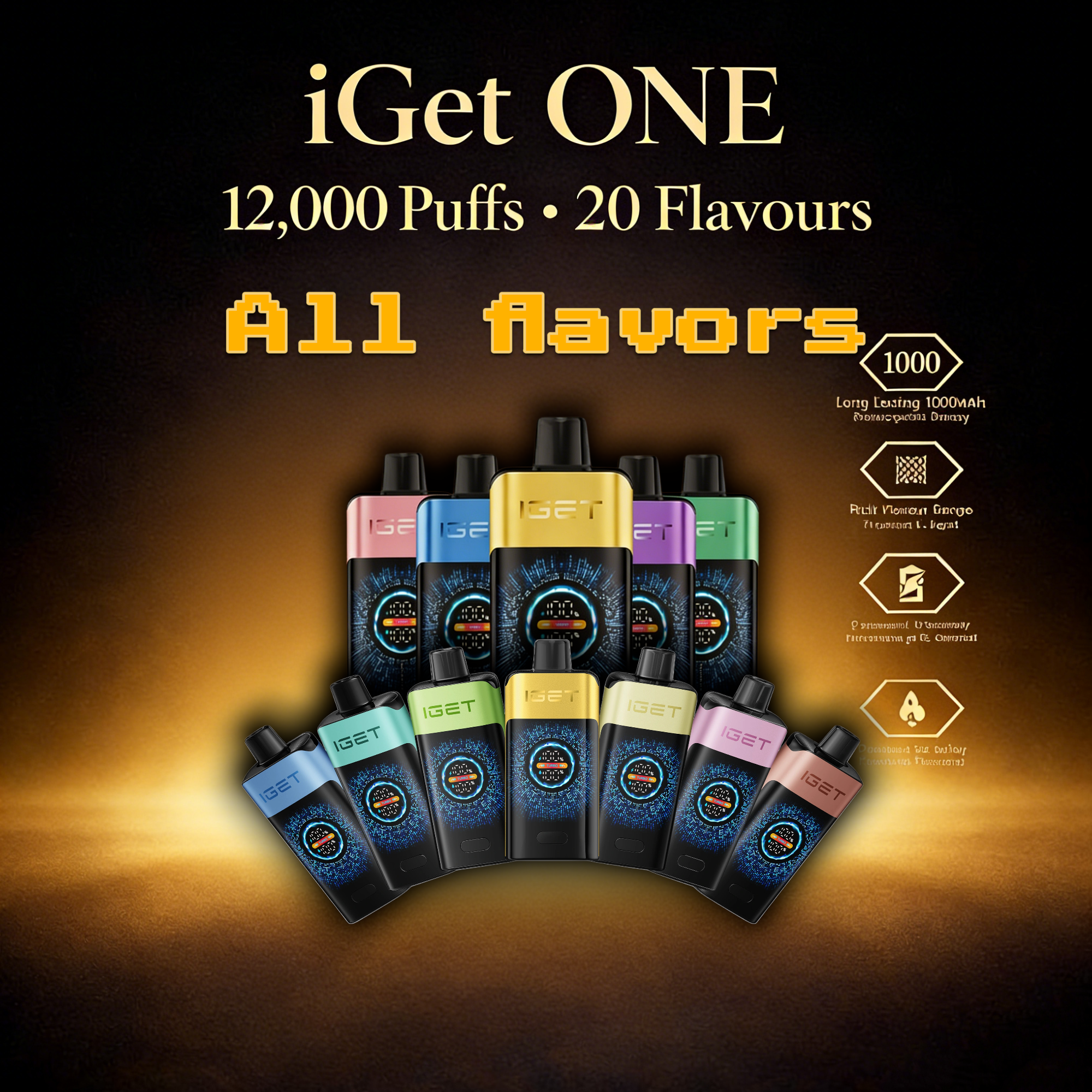 iGet One 12000 All flavors