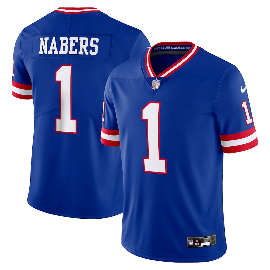 Men's New York Giants Malik Nabers Nike Royal Alternate 2 Legacy Vapor Untouchable Limited Jersey