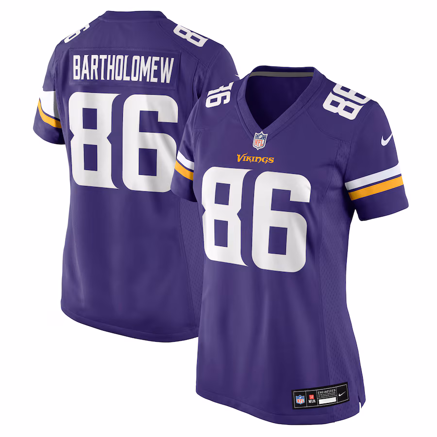 Women's Minnesota Vikings Gavin Bartholomew Nike Purple Team Game Jersey
