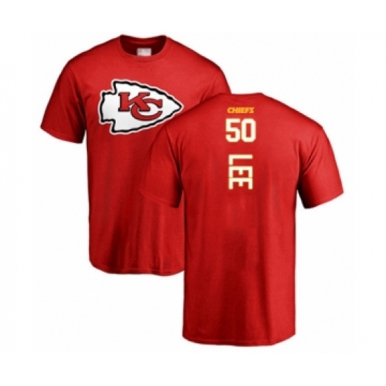 Football Kansas City Chiefs #50 Darron Lee Red Backer T-Shirt
