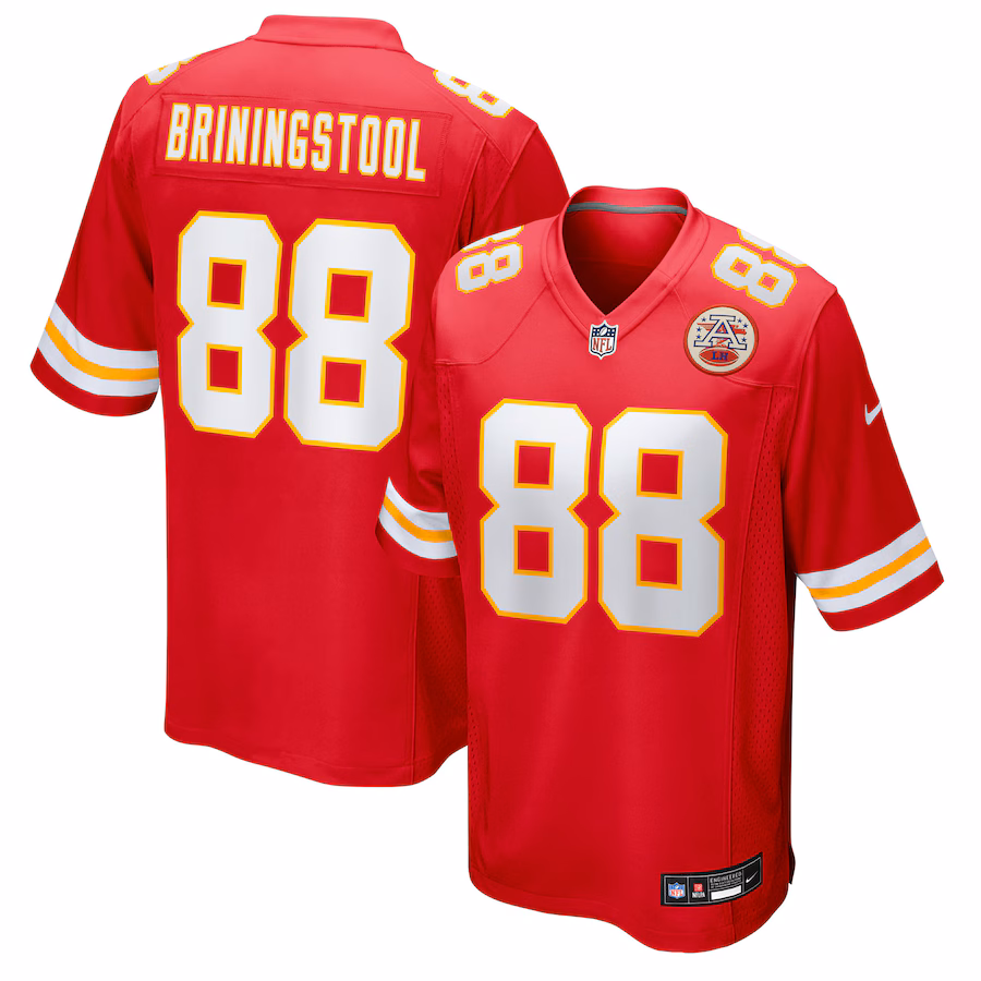Men's Kansas City Chiefs Jake Briningstool Nike Red Team Game Jersey