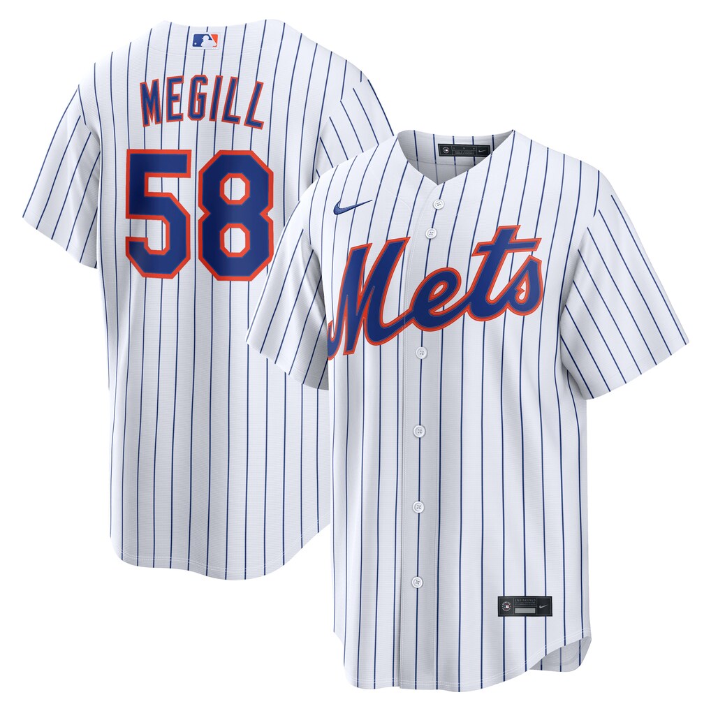 Men's New York Mets Tylor Megill Nike White Home Replica Jersey