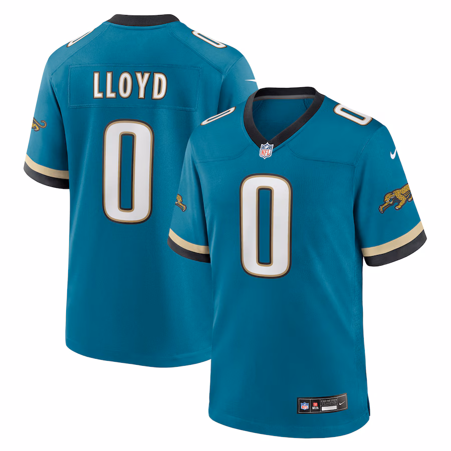 Men's Jacksonville Jaguars Devin Lloyd Nike Teal Alternate 2 Prowler Throwback Game Jersey