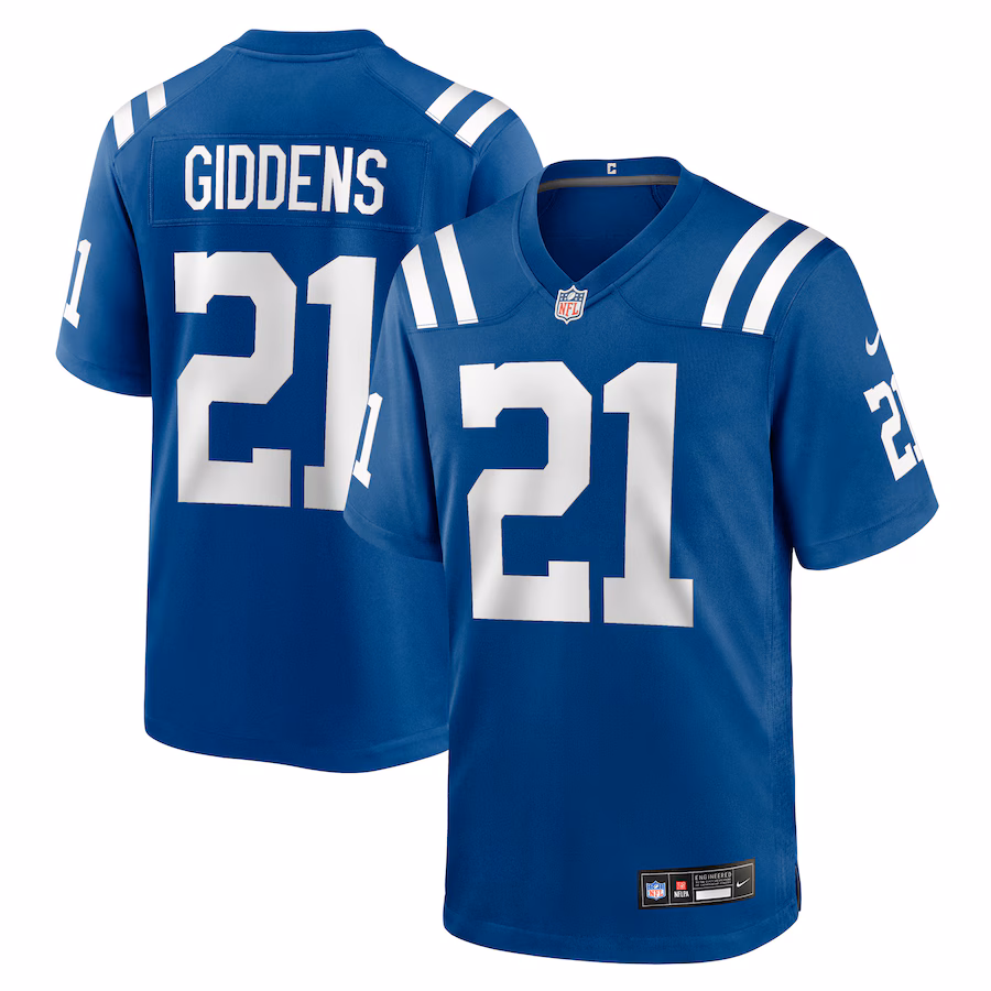 Men's Indianapolis Colts DJ Giddens Nike Royal Team Game Jersey