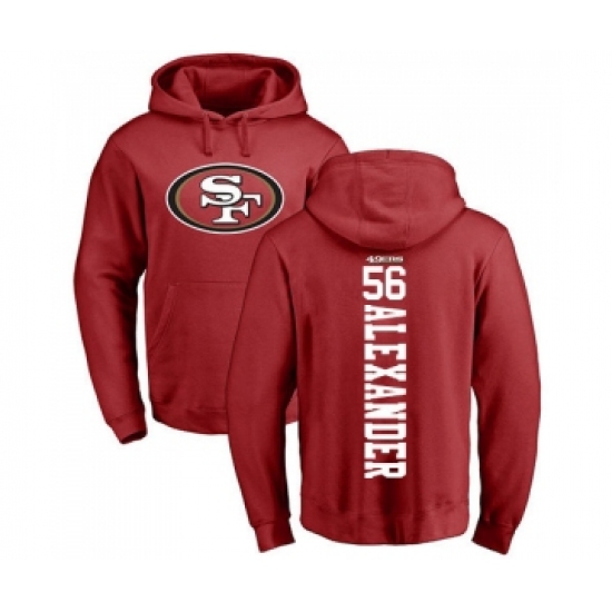 Football San Francisco 49ers #56 Kwon Alexander Red Backer Pullover Hoodie