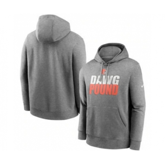 Men's Cleveland Browns Heathered Gray Fan Gear Local Club Pullover Hoodie