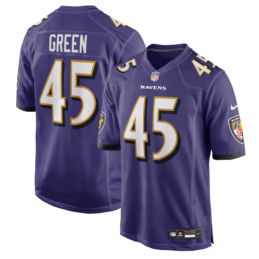 Men's Baltimore Ravens Mike Green Nike Purple Team Game Jersey