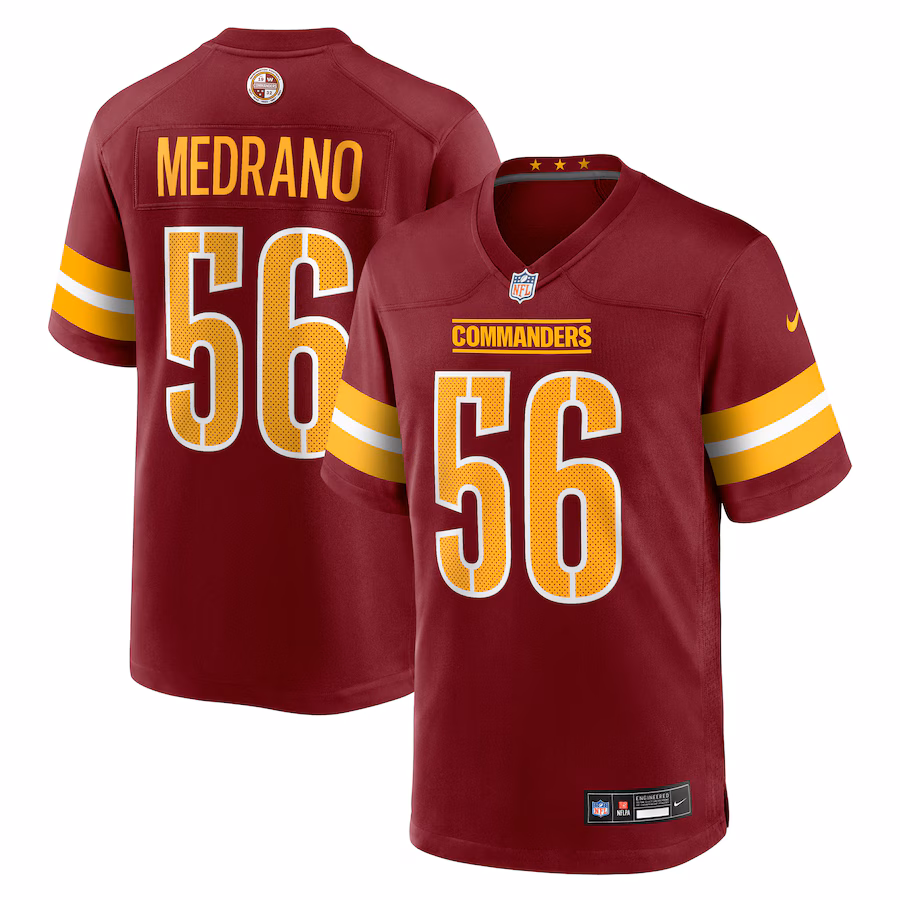 Men's Washington Commanders Kain Medrano Nike Burgundy Team Game Jersey
