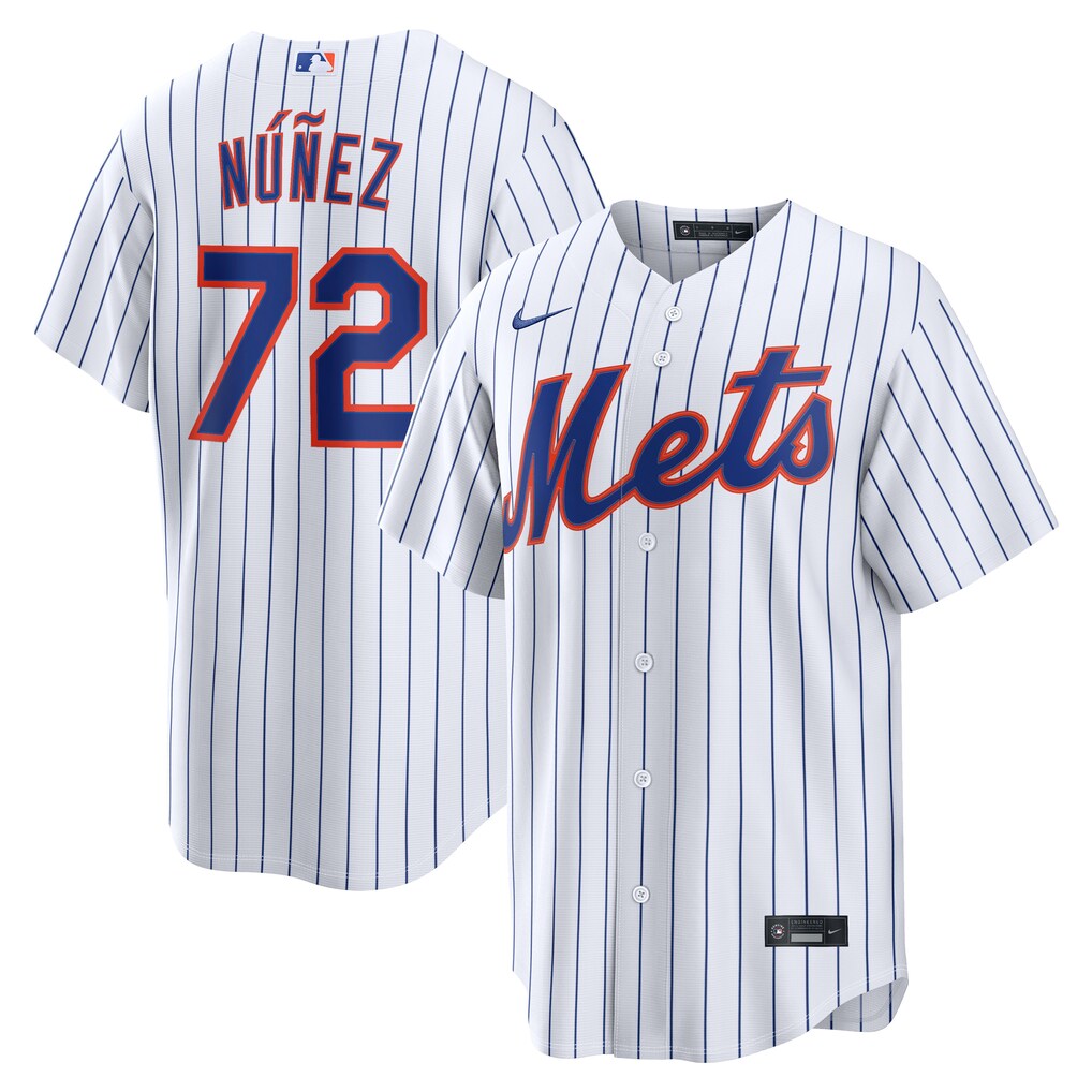 Men's New York Mets Dedniel Núñez Nike White Home Replica Jersey