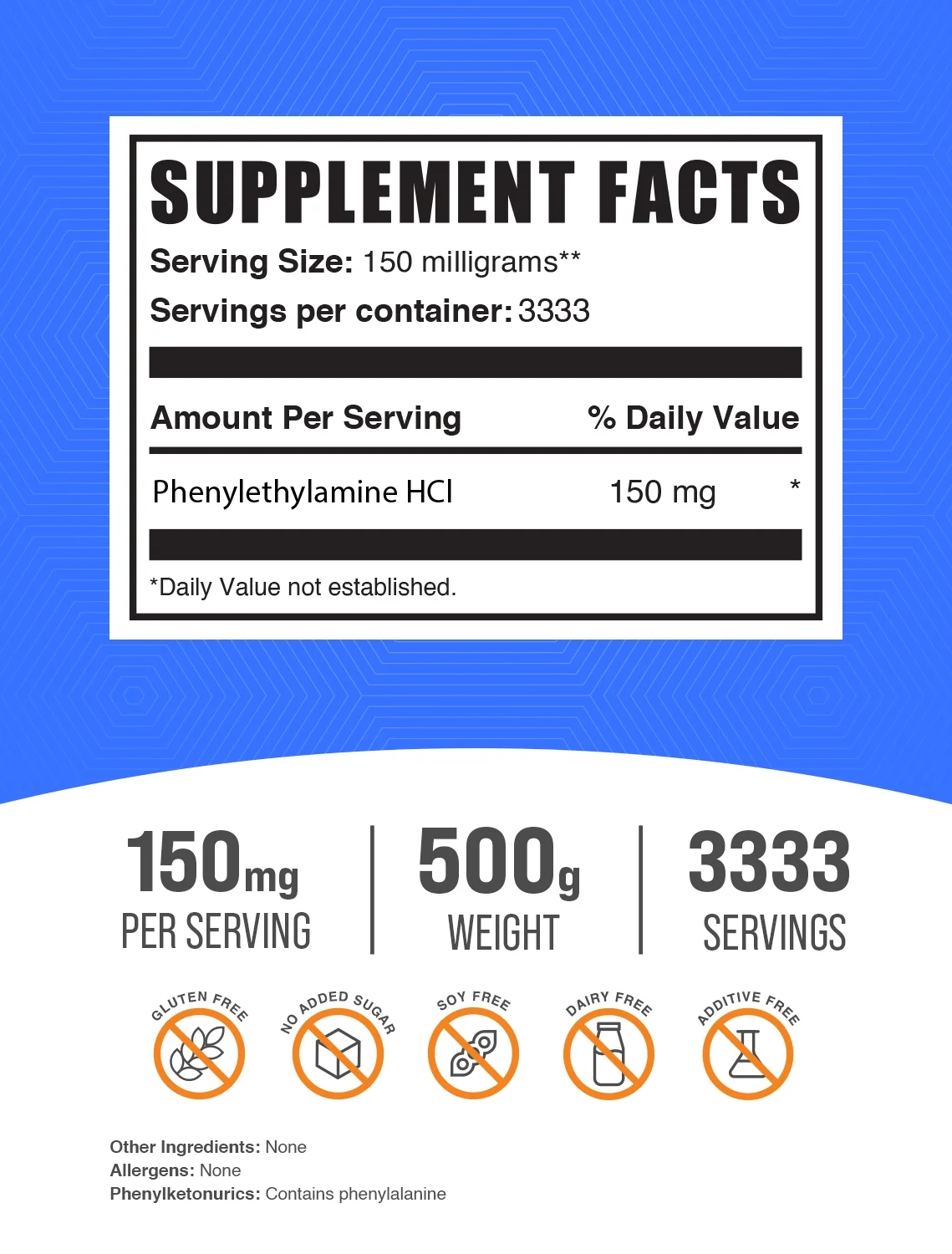 BulkSupplements.com Phenylethylamine HCl (PEA) Powder, 150mg - Mood Support Supplement (500g - 1.1 lbs) - Curated Treasures Market