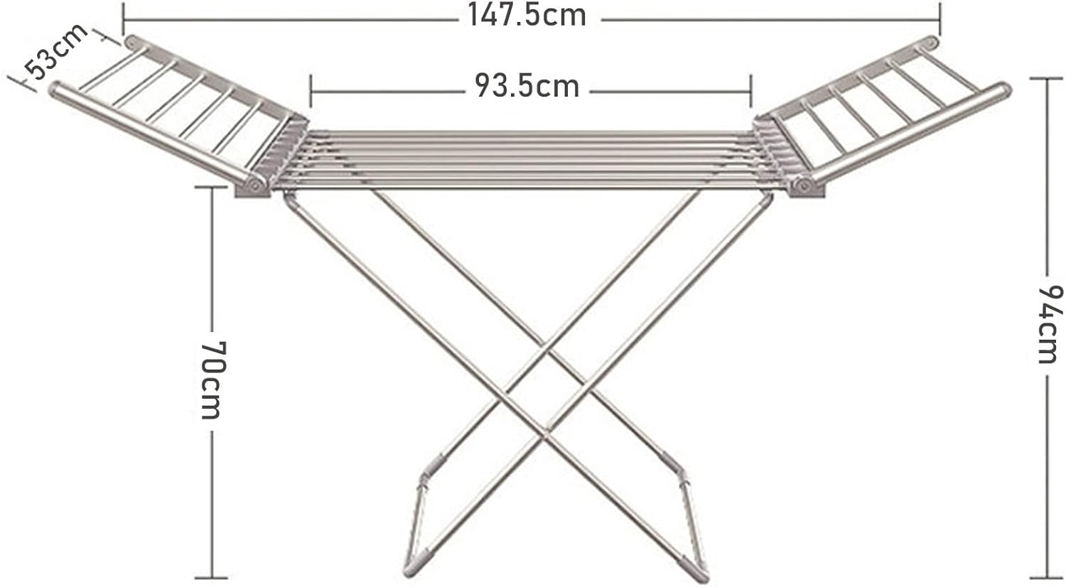 Heated Clothes Airer,Electric Heated Clothes Dryer Airer,Portable Folding Heated Drying Rack, Energy-Efficient Heated Clothes Dryer for Home, Apartment
