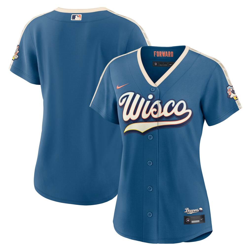 Women's Milwaukee Brewers Nike Mineral Blue 2026 City Connect Stadium Jersey