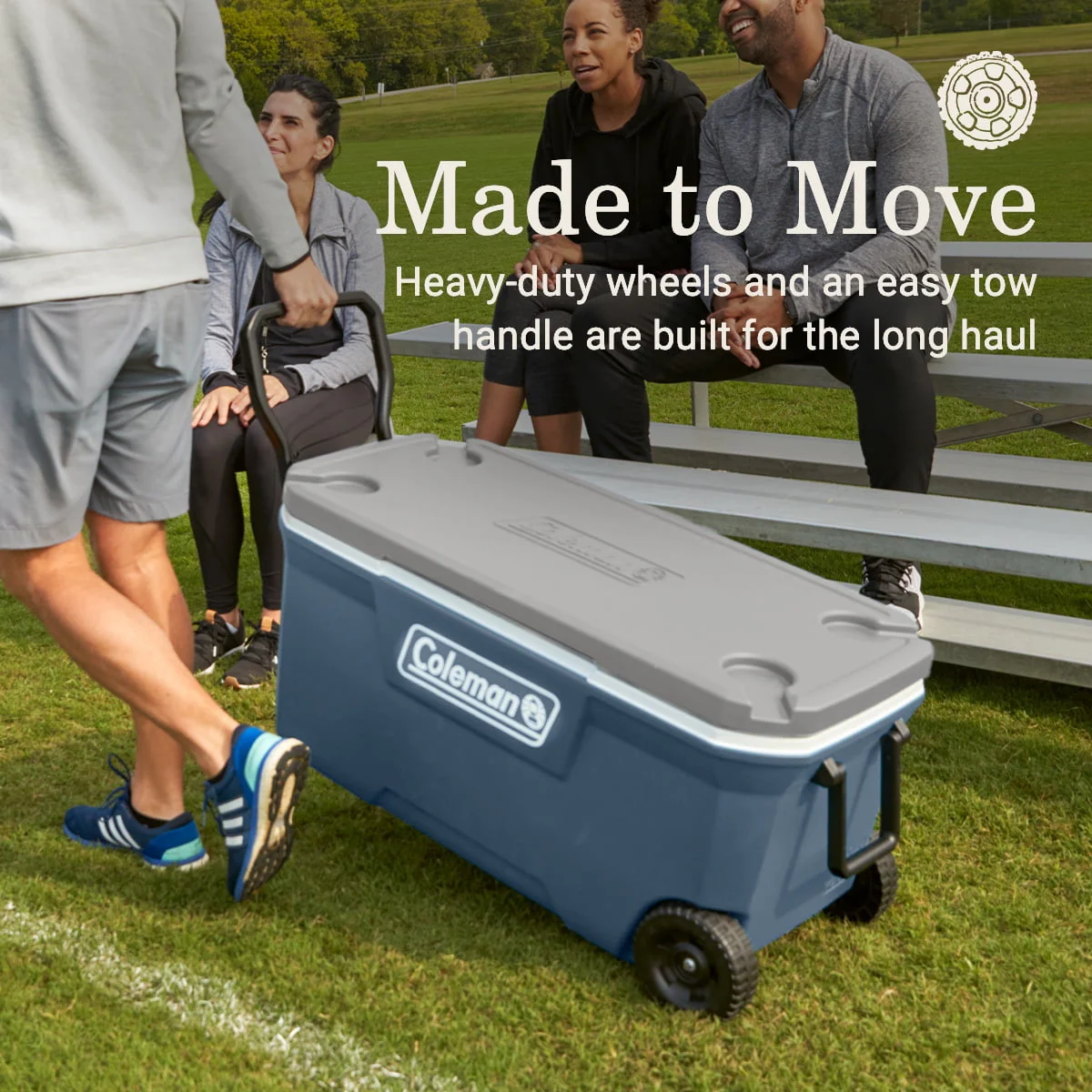 Coleman 316 Series 100QT Hard Chest Wheeled Cooler, Lakeside Blue