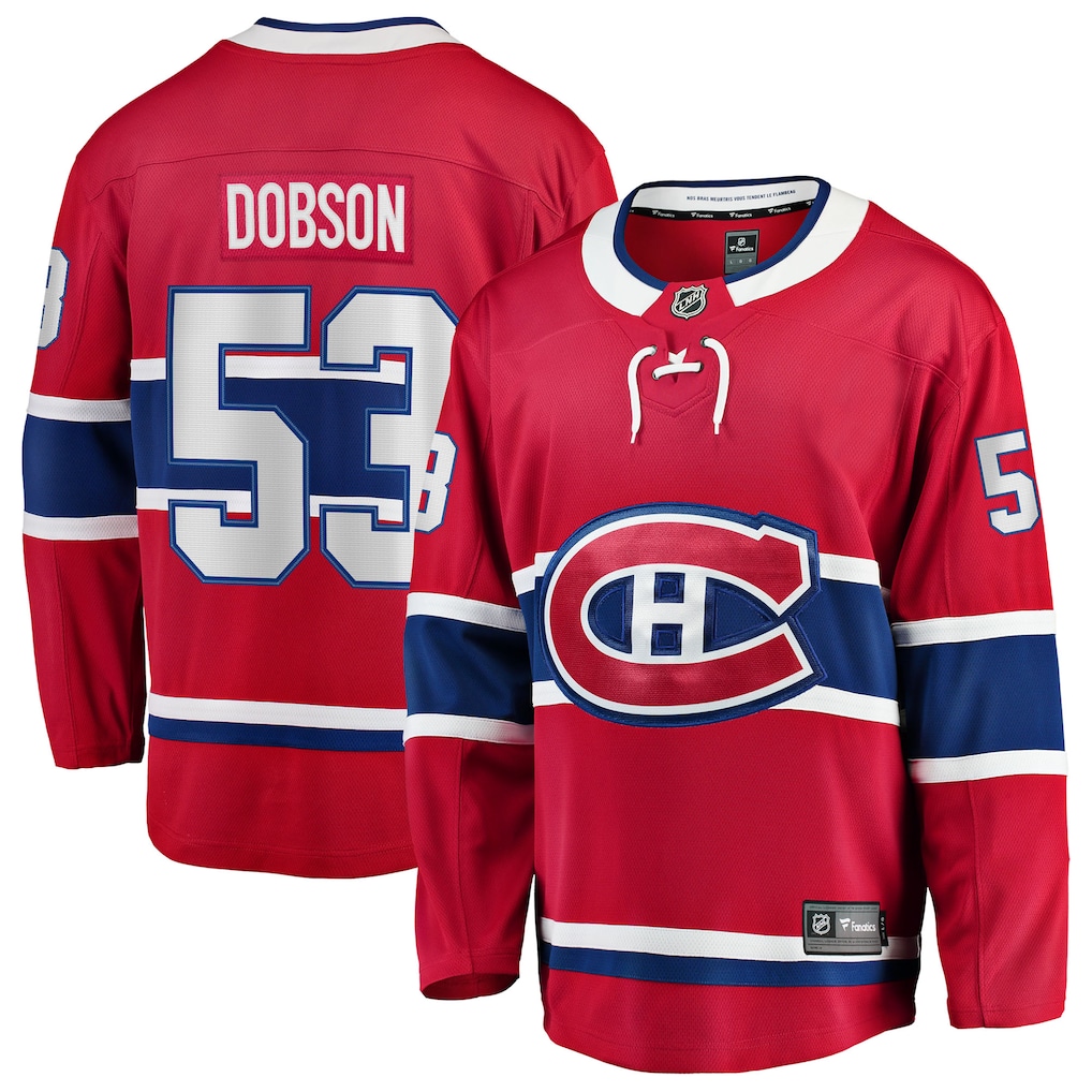 Men's Montreal Canadiens Noah Dobson Fanatics Red Home Breakaway Jersey