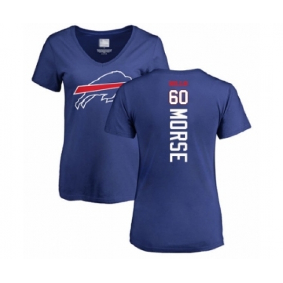Football Women's Buffalo Bills #60 Mitch Morse Royal Blue Backer T-Shirt