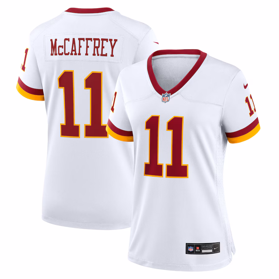 Women's Washington Commanders Luke McCaffrey Nike White Game Super Bowl Era Jersey