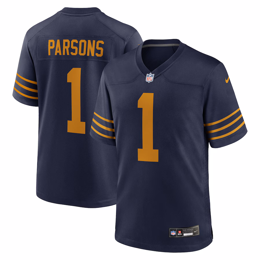 Men's Green Bay Packers Micah Parsons Nike Navy The 1923 Classic Game Jersey