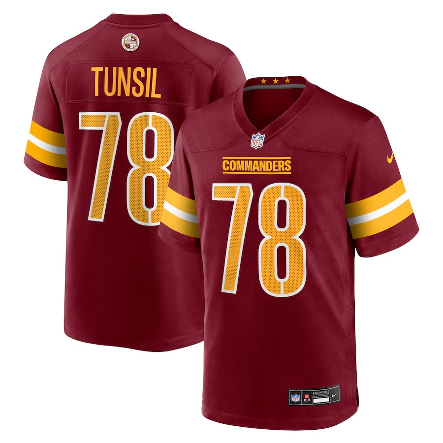 Men's Washington Commanders Laremy Tunsil Nike Burgundy Team Game Jersey