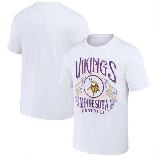 Men's Minnesota Vikings White X Darius Rucker Collection Vintage Football T Shirt