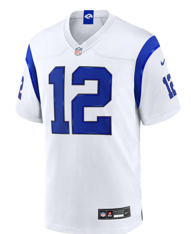 Men's Los Angeles Rams Puka Nacua Nike Fearsome White Stitched Limited Jersey