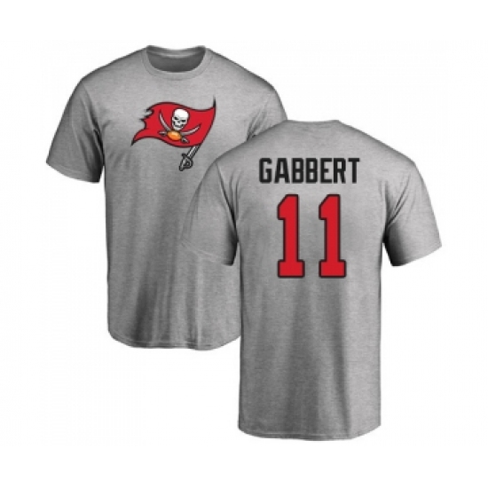Football Tampa Bay Buccaneers #11 Blaine Gabbert Ash Name & Number Logo T-Shirt