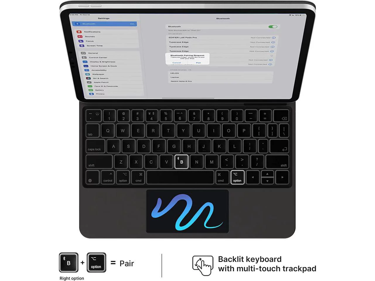 Magnetic Floating Keyboard Case for iPad 10th Generation 10.9 inch 2022, Slim Wireless Bluetooth Keyboard Cover with Multi-Touch Trackpad, Backlight - Curated Treasures Market