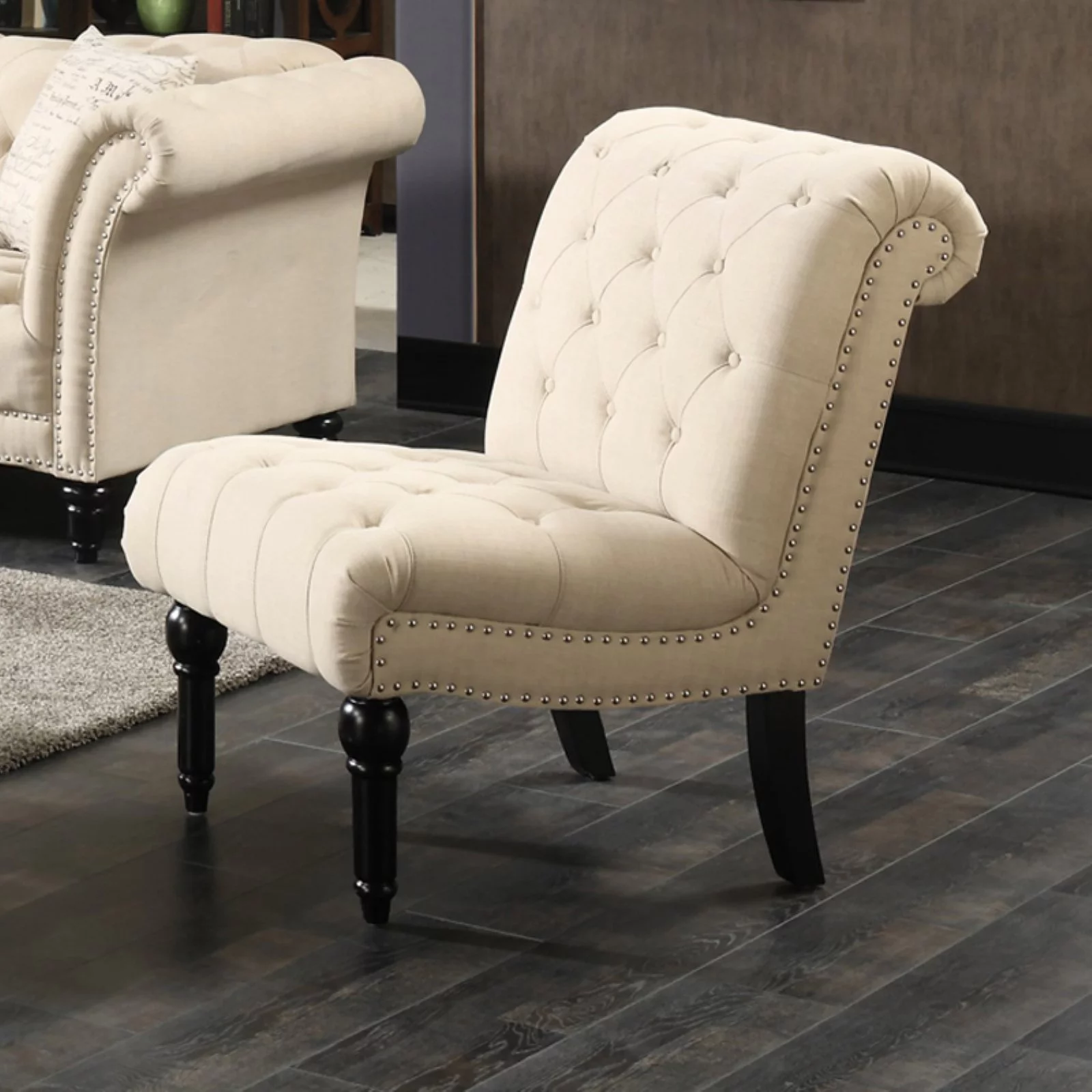 Picket House Furnishings Twine Armless Upholstered Accent Chair - Curated Treasures Market