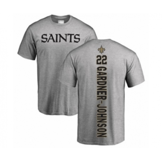 Football New Orleans Saints #22 Chauncey Gardner-Johnson Ash Backer T-Shirt