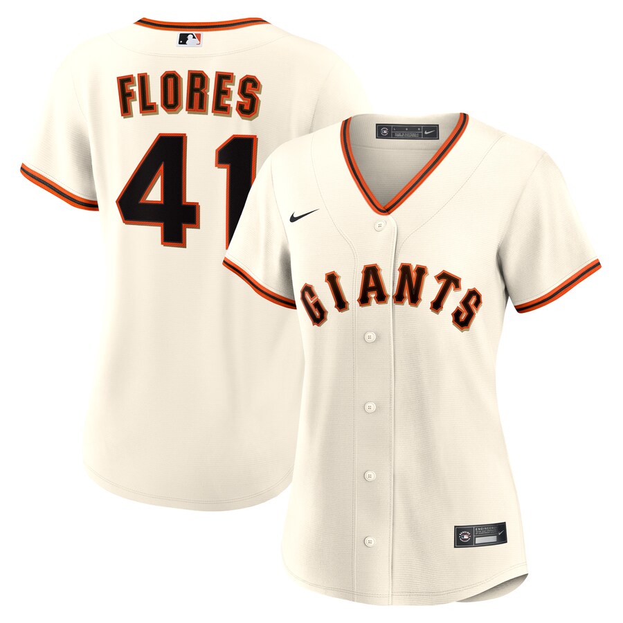 Women's San Francisco Giants Wilmer Flores Nike White Home Replica Jersey