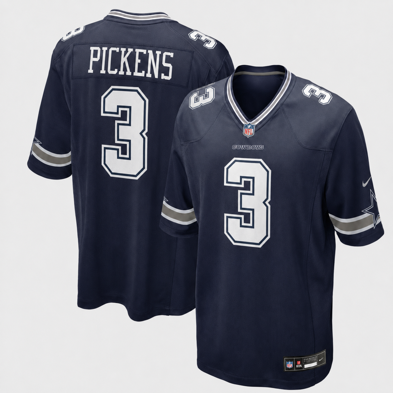 Men's Dallas Cowboys George Pickens Nike Navy Game Jersey