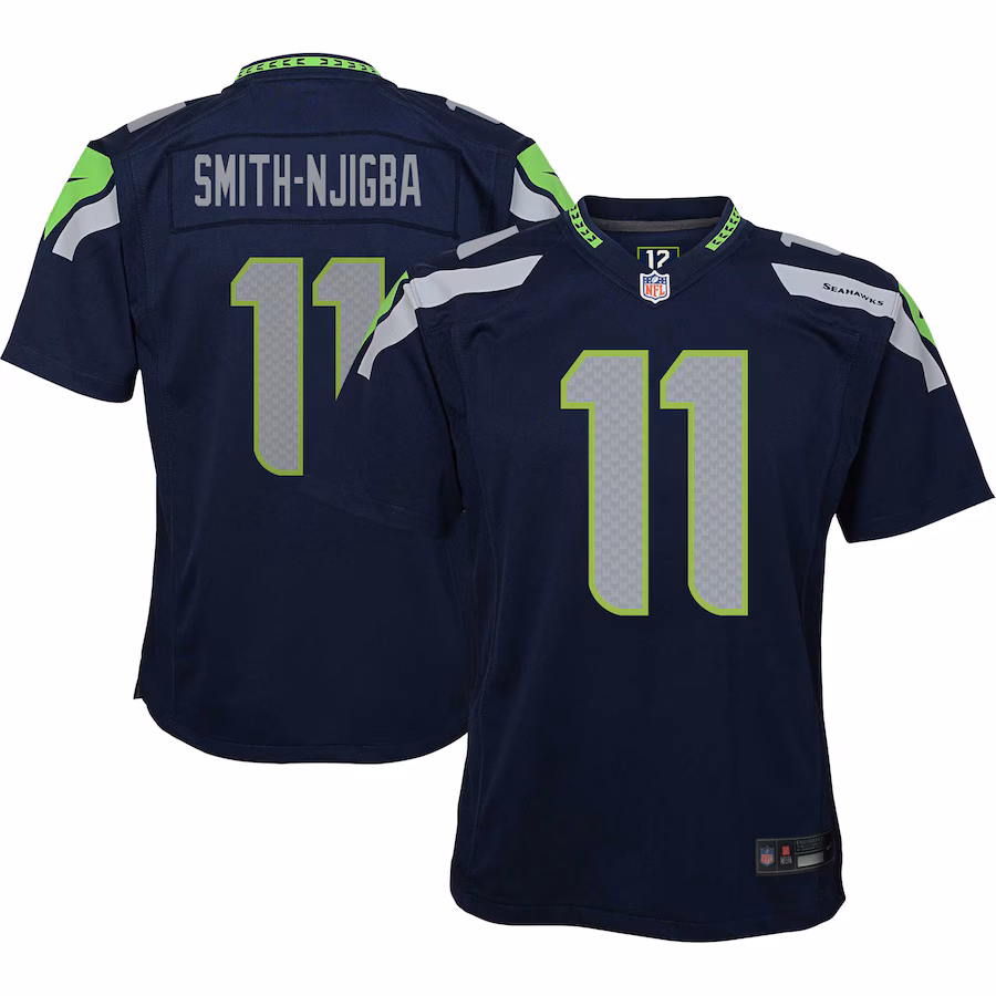 Youth Seattle Seahawks Jaxon Smith-Njigba Nike College Navy Game Jersey