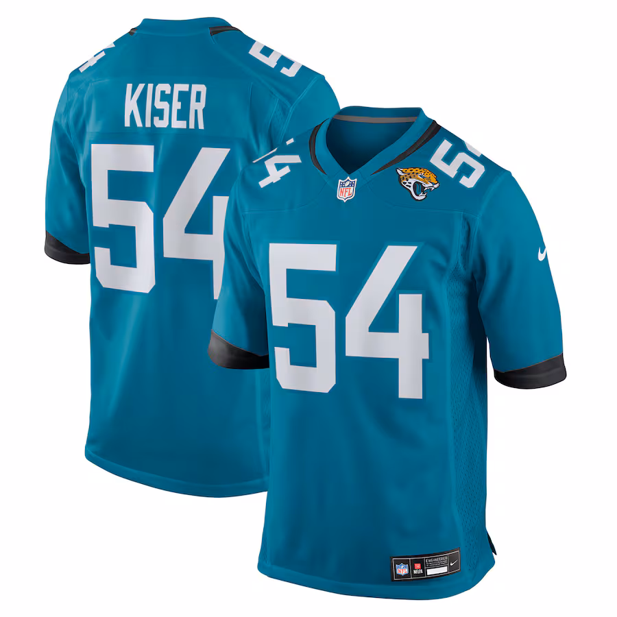 Men's Jacksonville Jaguars Jack Kiser Nike Teal Team Game Jersey