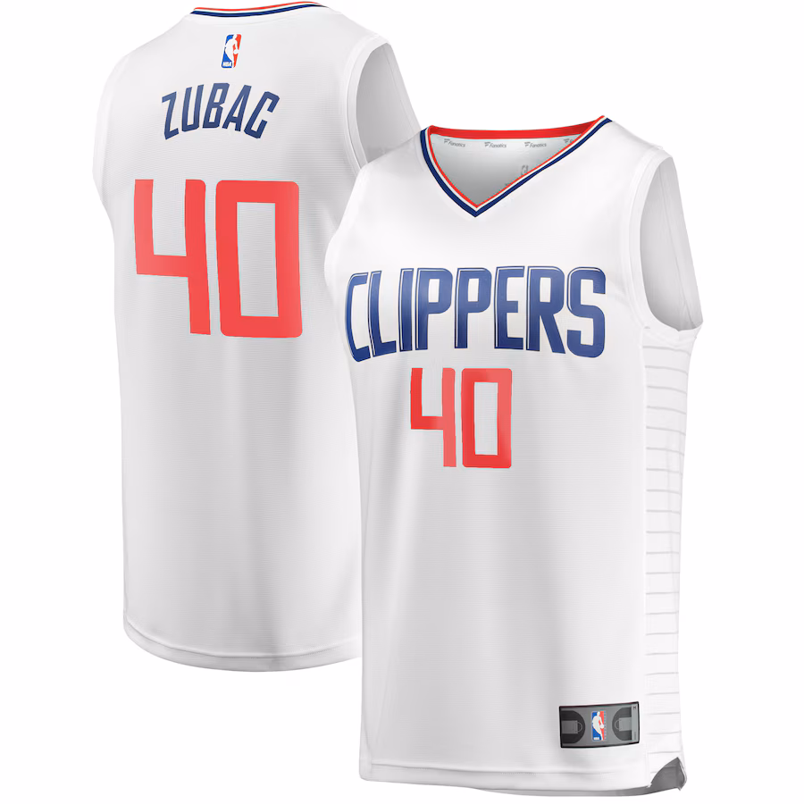 Men's LA Clippers Ivica Zubac Fanatics White Fast Break Replica Jersey - Association Edition